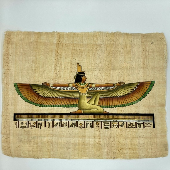 Other - Vintage Egyptian papyrus Goddess Isis